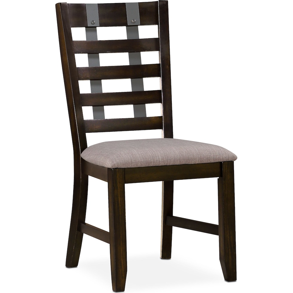 hampton dining dark brown side chair   