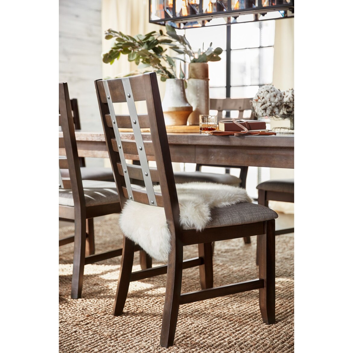 Hampton Dining Table, 4 Side Chairs and Storage Bench American