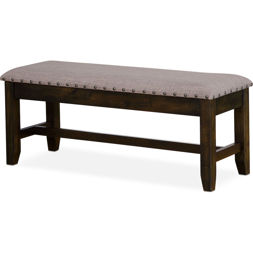 hampton dining dark brown storage bench   