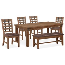 hampton dining light brown  pc dining room   