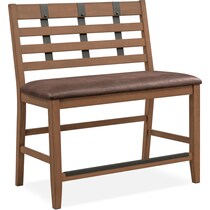 hampton dining light brown counter height bench   