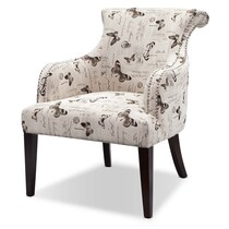 hampton cream accent chair   