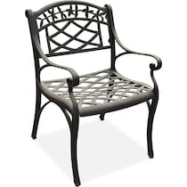 hana outdoor dining black outdoor chair   