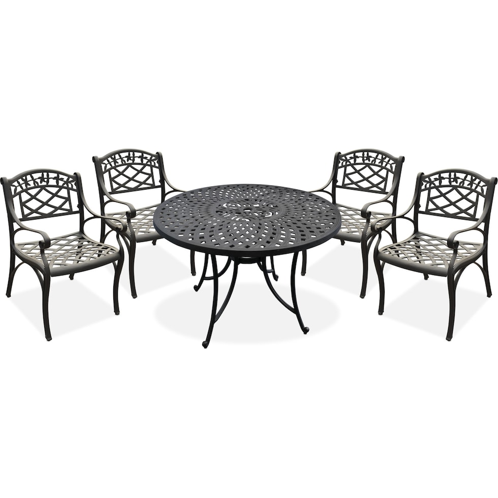 hana outdoor dining black outdoor dinette   