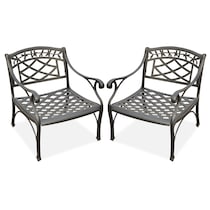 hana outdoor black outdoor chair set   