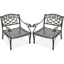 hana outdoor black outdoor chair set   