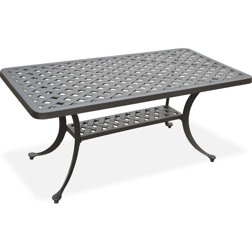 hana outdoor black outdoor coffee table   