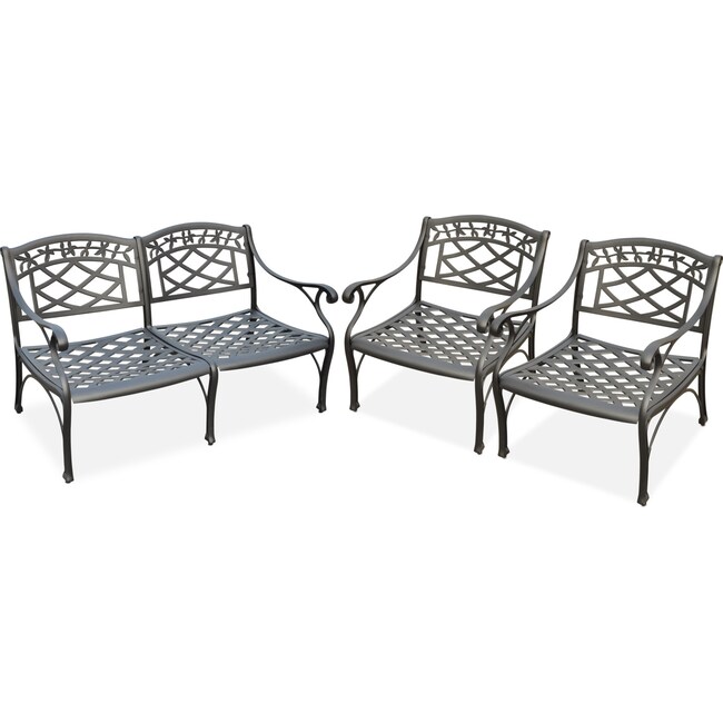 Outdoor Furniture - Hana Outdoor Loveseat and 2 Chairs Set