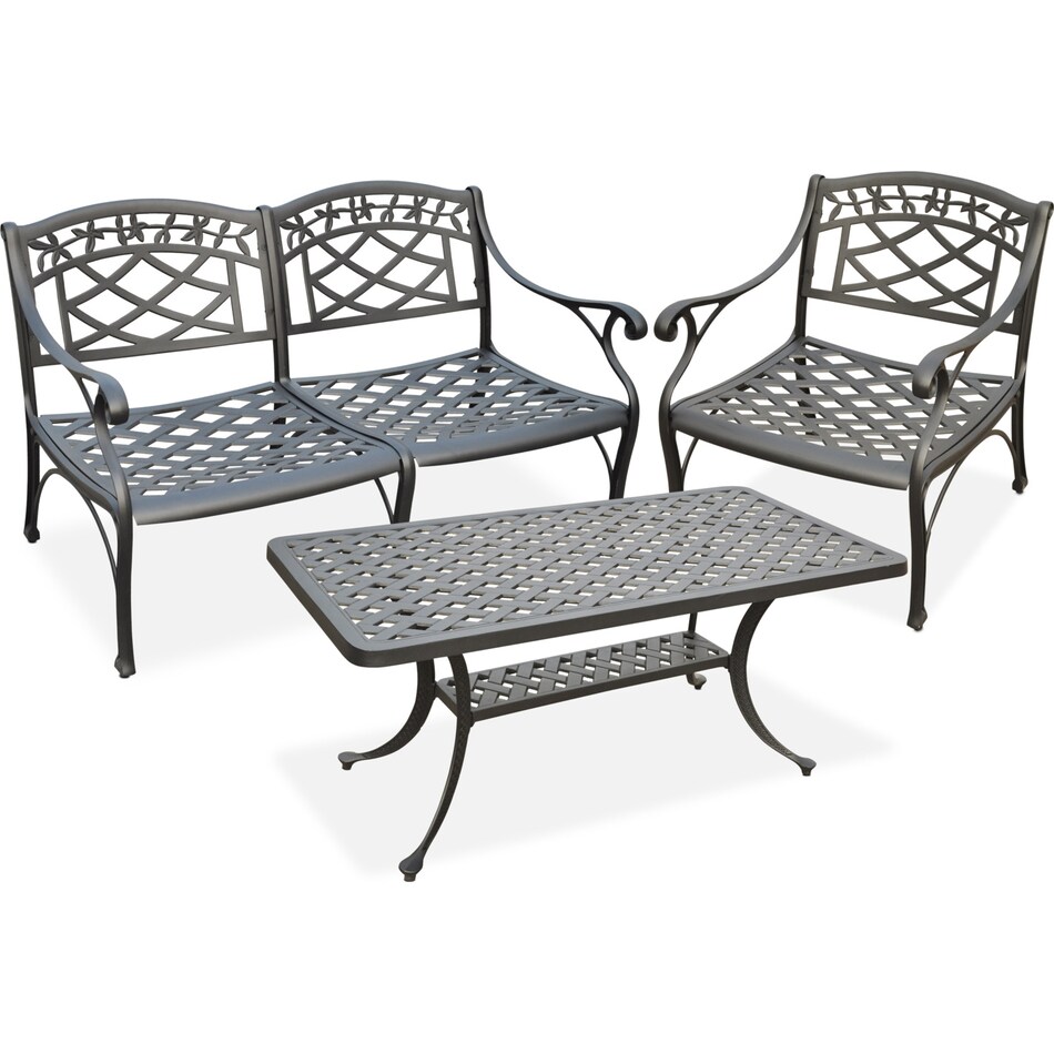 Hana Outdoor Loveseat, Chair and Coffee Table Set American Signature