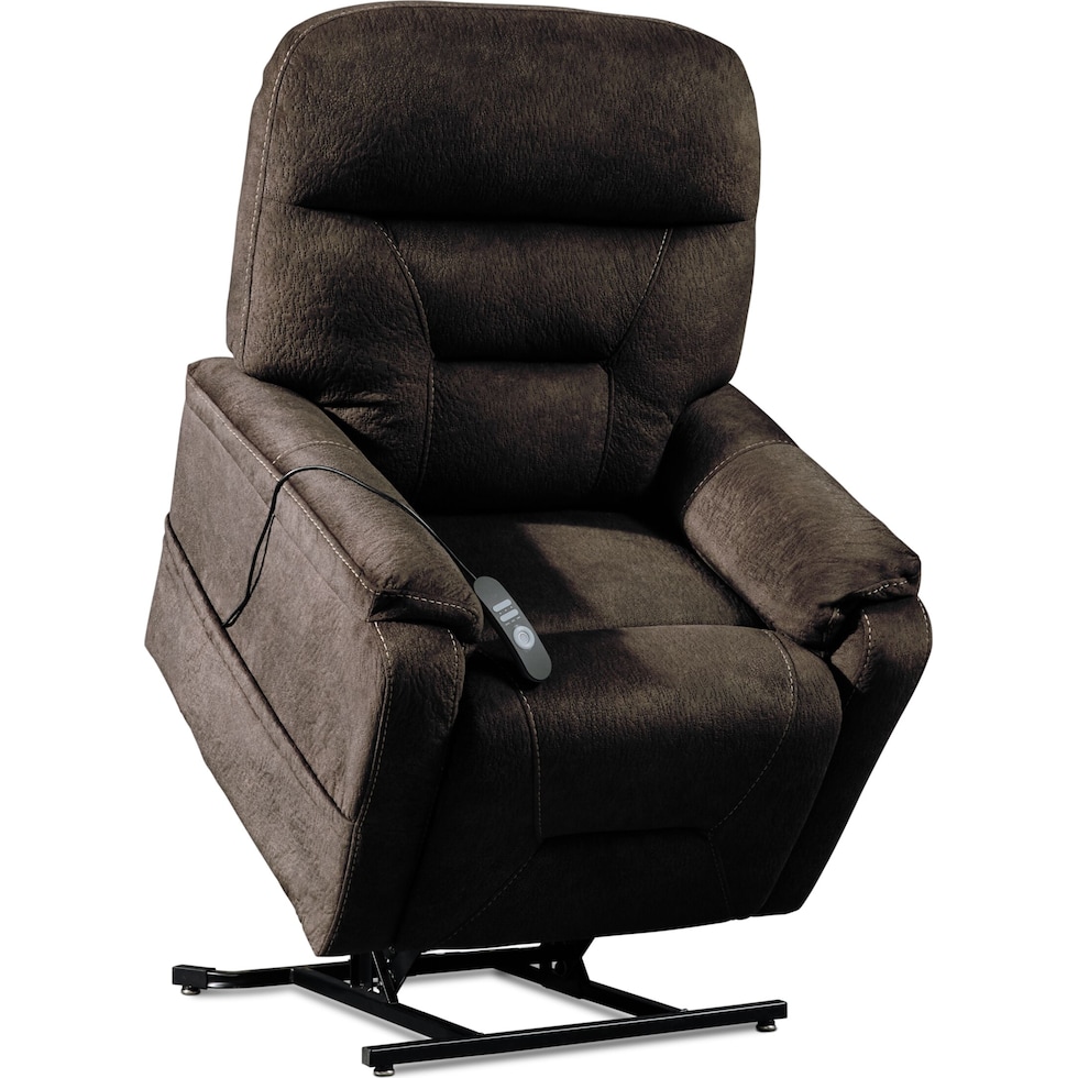 hank dark brown recliner   