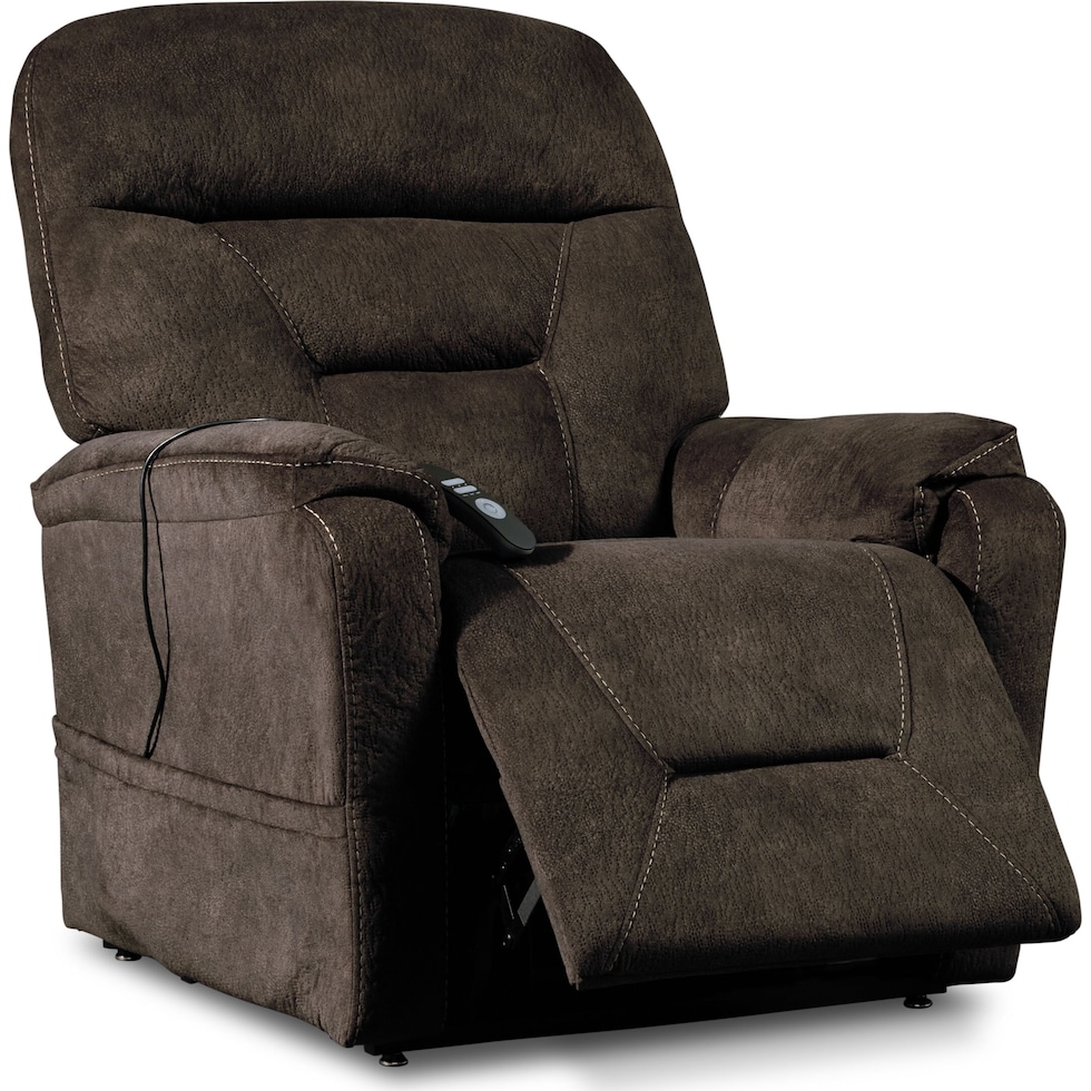 hank dark brown recliner   