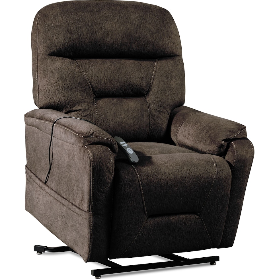 hank dark brown recliner   