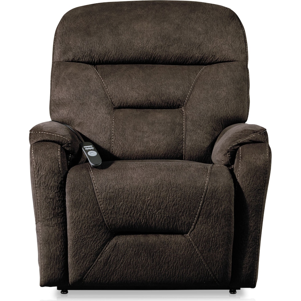 hank dark brown recliner   