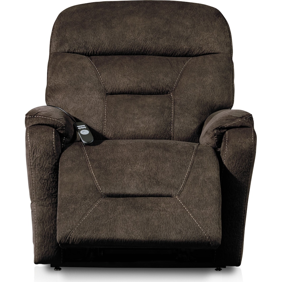 hank dark brown recliner   