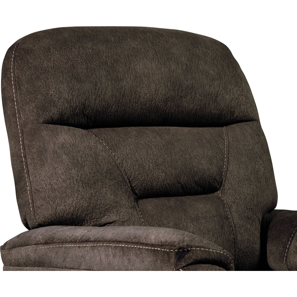 hank dark brown recliner   