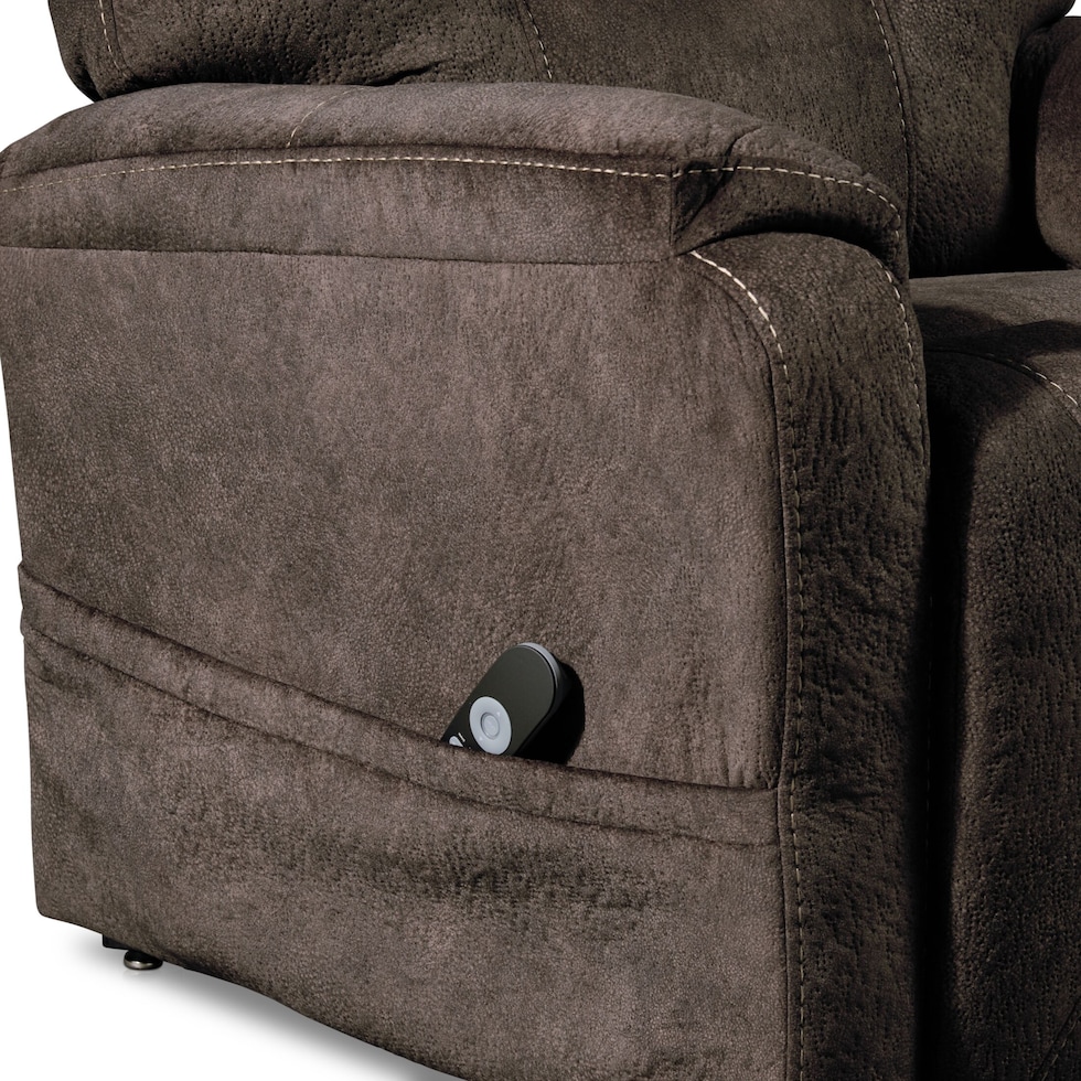 hank dark brown recliner   