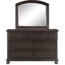 hanover bedroom dark brown dresser and mirror   