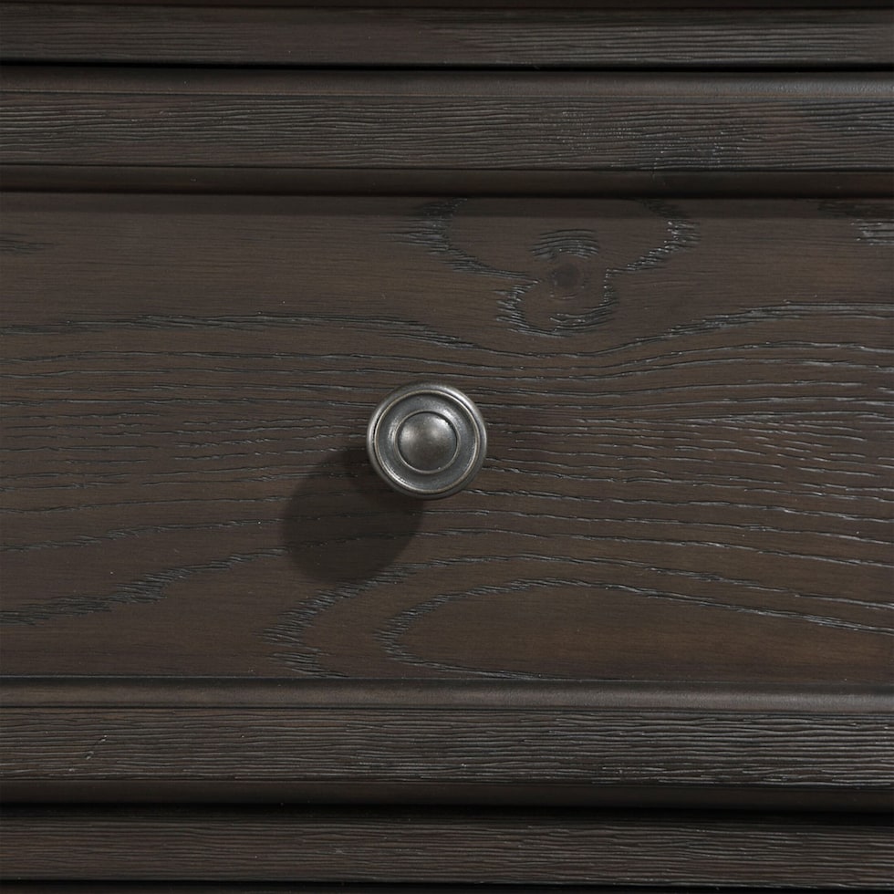 hanover bedroom dark brown dresser and mirror   