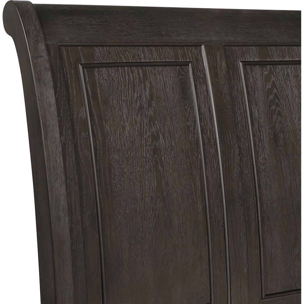 hanover bedroom dark brown king bed   