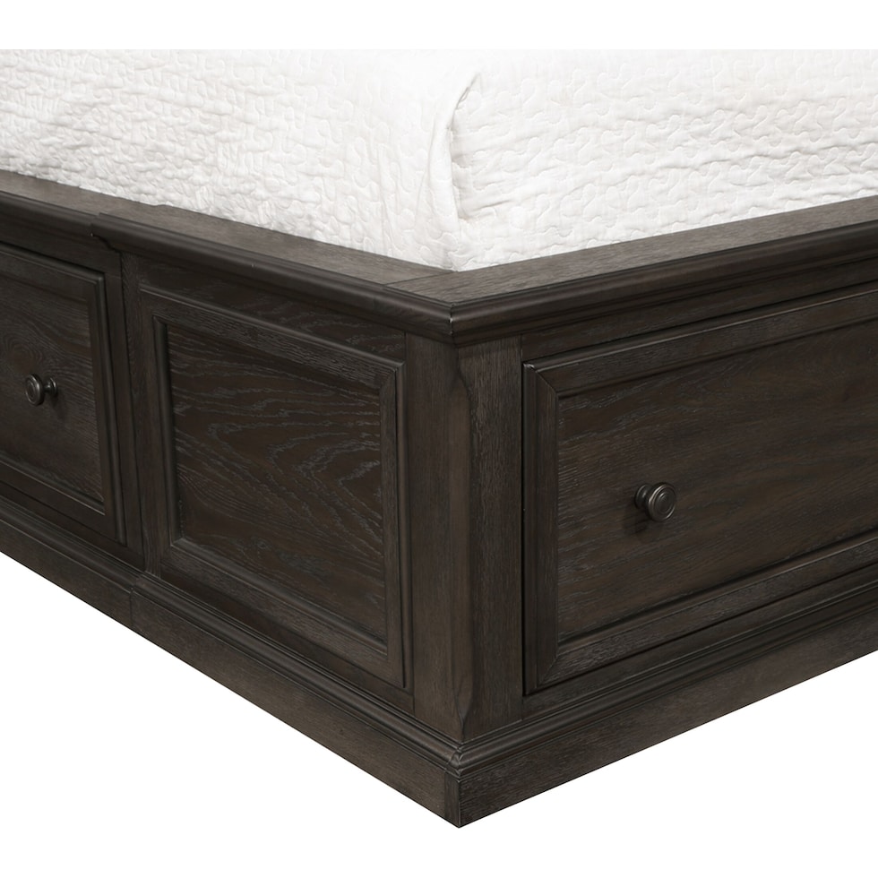 hanover bedroom dark brown king bed   