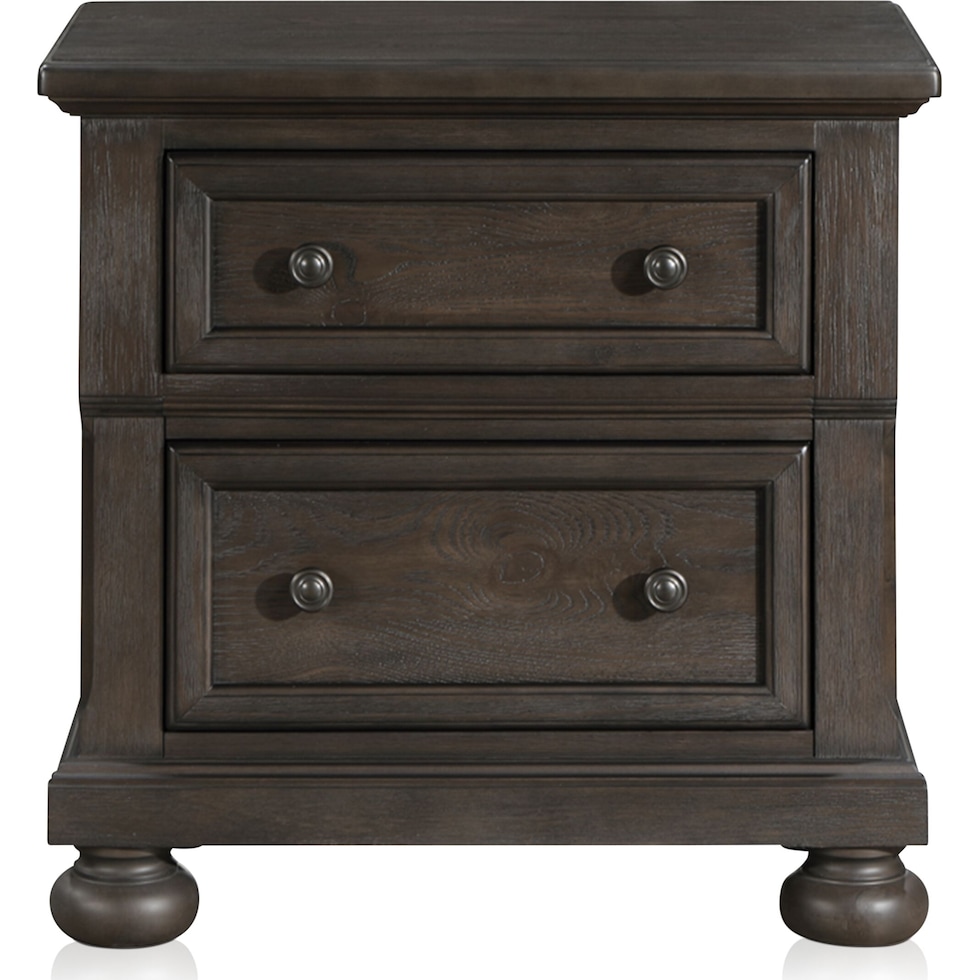 hanover bedroom dark brown nightstand   