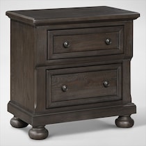 hanover bedroom dark brown nightstand   