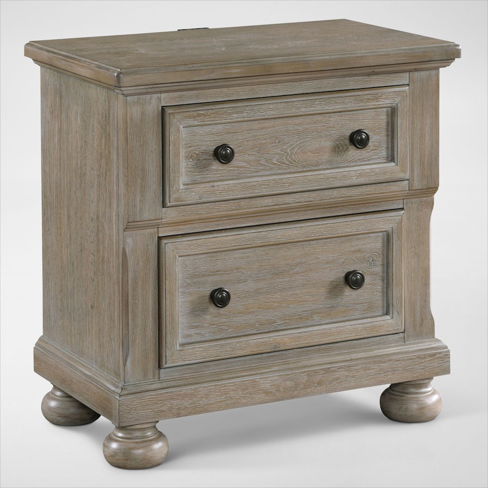 hanover bedroom light brown nightstand   