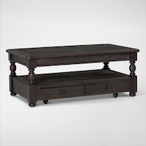 hanover occasional dark brown coffee table   