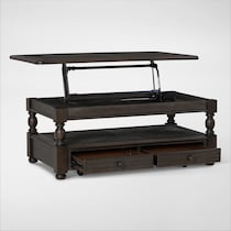 hanover occasional dark brown coffee table   