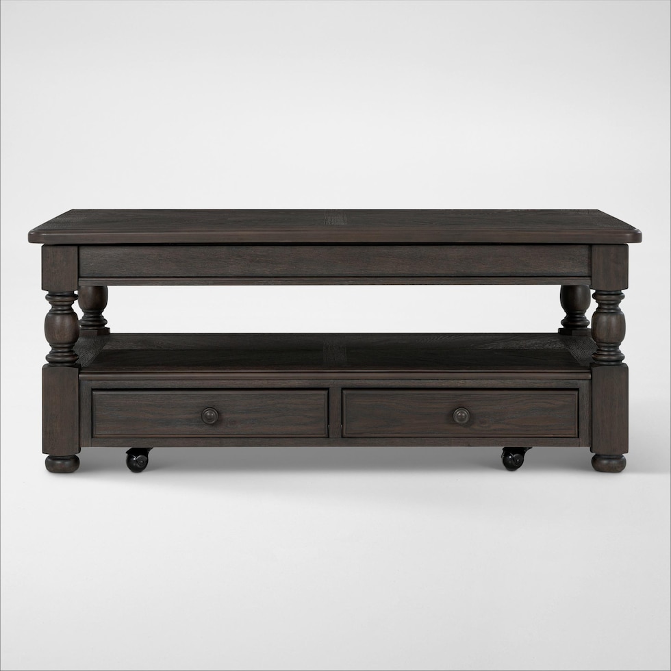 hanover occasional dark brown coffee table   
