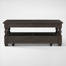 hanover occasional dark brown coffee table   