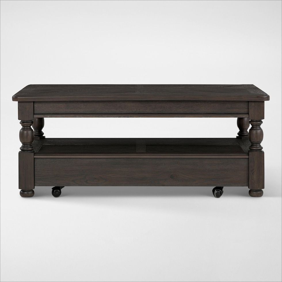 hanover occasional dark brown coffee table   