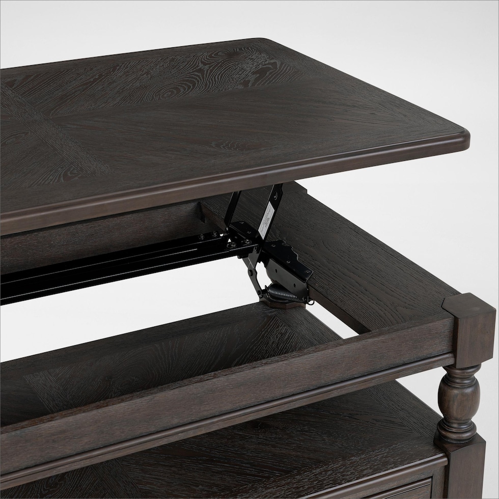 hanover occasional dark brown coffee table   