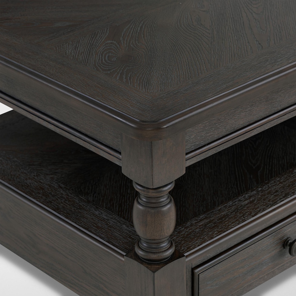 hanover occasional dark brown coffee table   