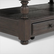 hanover occasional dark brown coffee table   