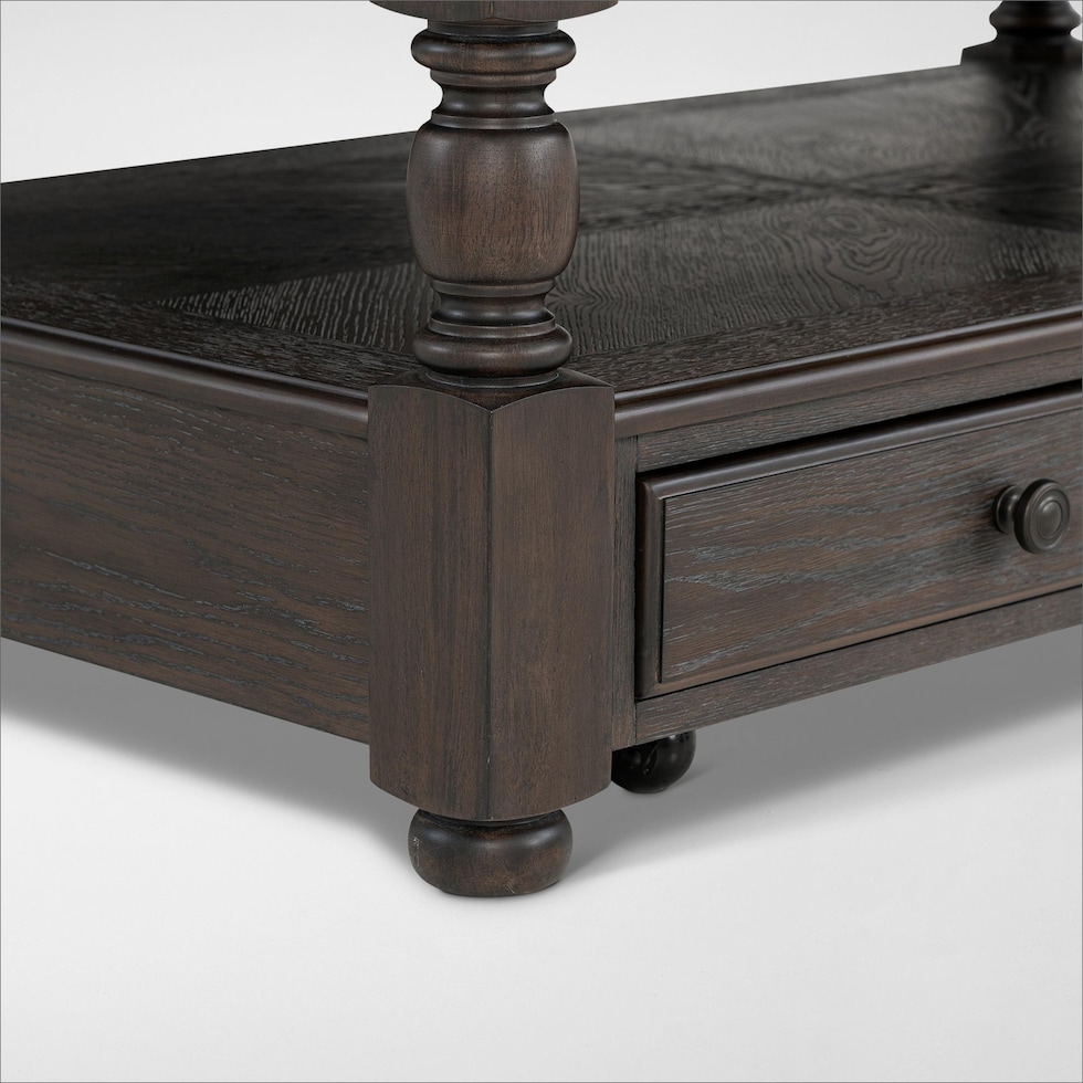 hanover occasional dark brown coffee table   