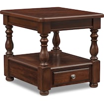 hanover occasional dark brown end table   