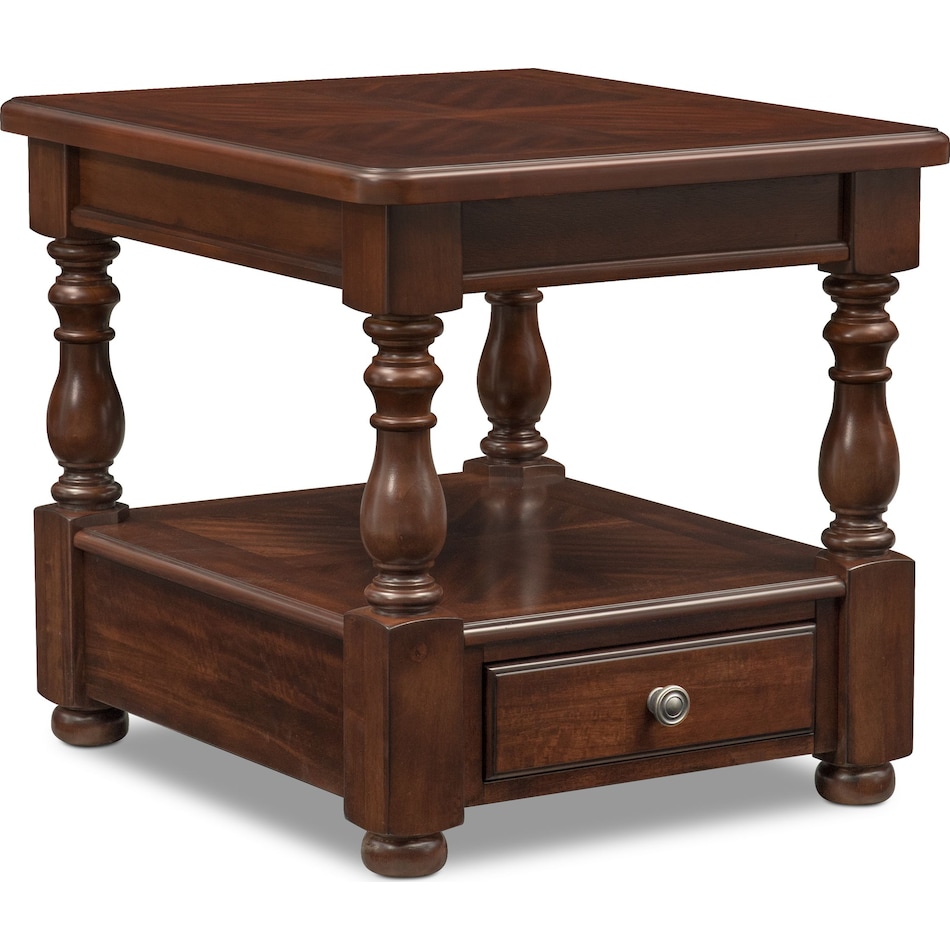 hanover occasional dark brown end table   