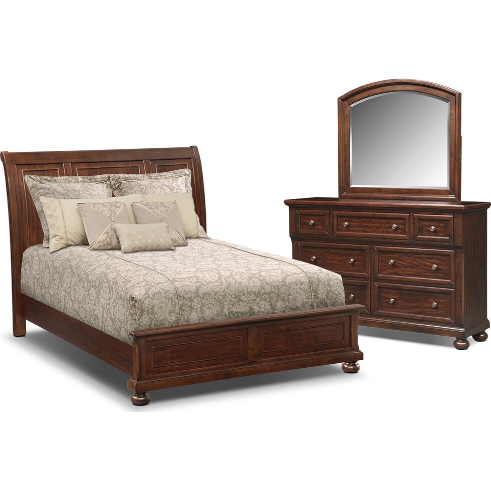 hanover panel dark brown  pc king bedroom   