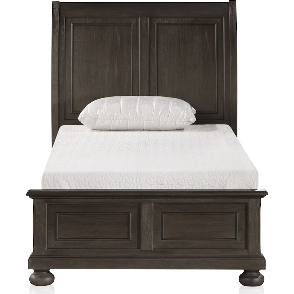 hanover youth bedroom dark brown  pc twin bedroom   