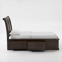 hanover youth bedroom dark brown  pc twin bedroom   