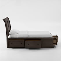 hanover youth bedroom dark brown  pc twin bedroom   