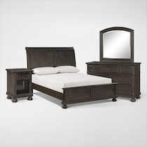 hanover youth bedroom dark brown  pc full bedroom web   