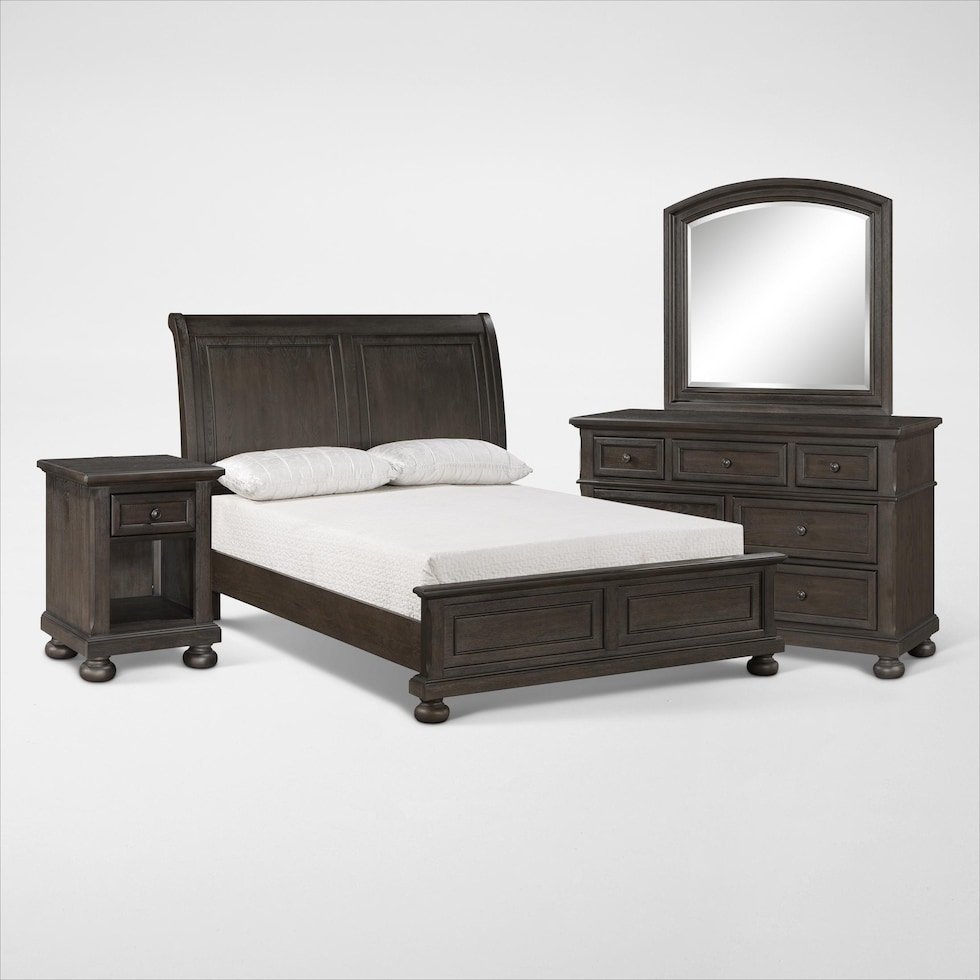 hanover youth bedroom dark brown  pc full bedroom web   