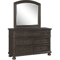 hanover youth bedroom dark brown dresser and mirror   