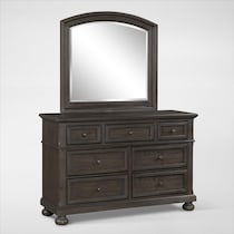 hanover youth bedroom dark brown dresser and mirror web   