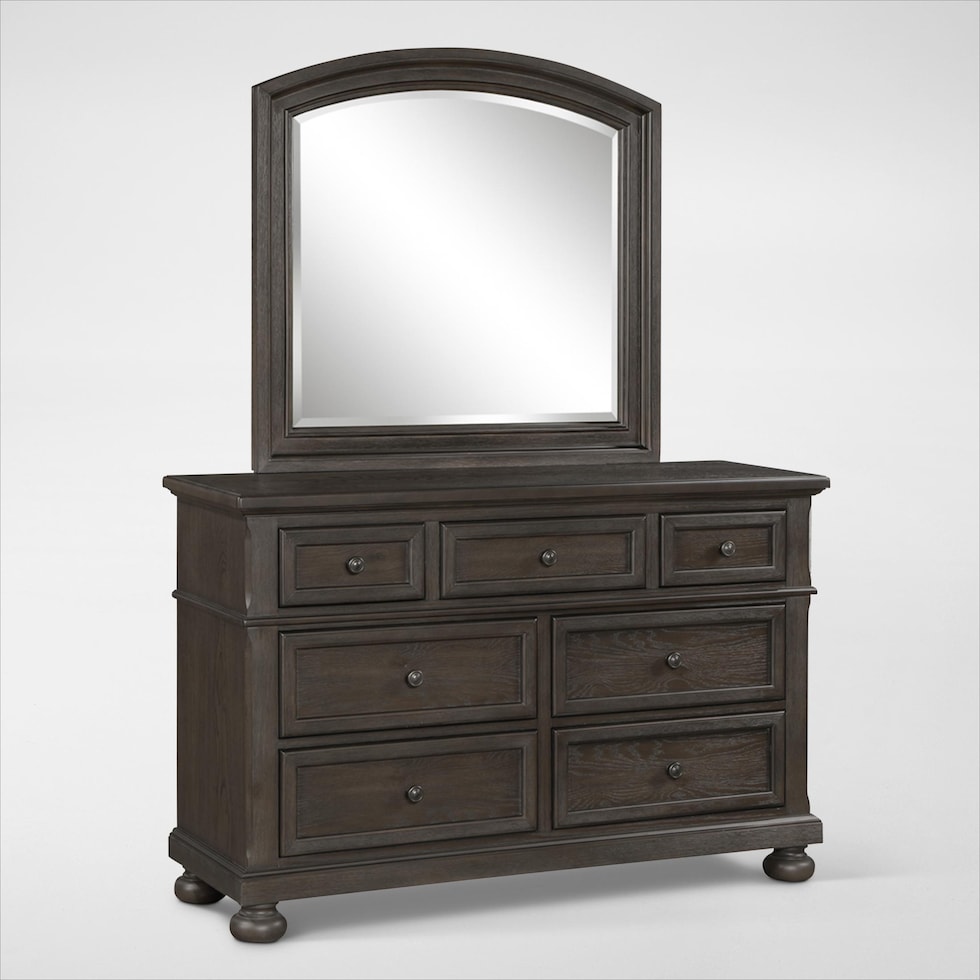hanover youth bedroom dark brown dresser and mirror web   