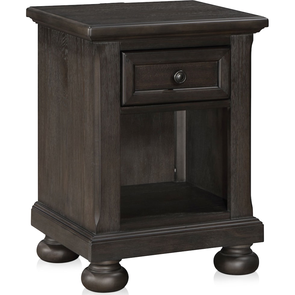 hanover youth bedroom dark brown nightstand   