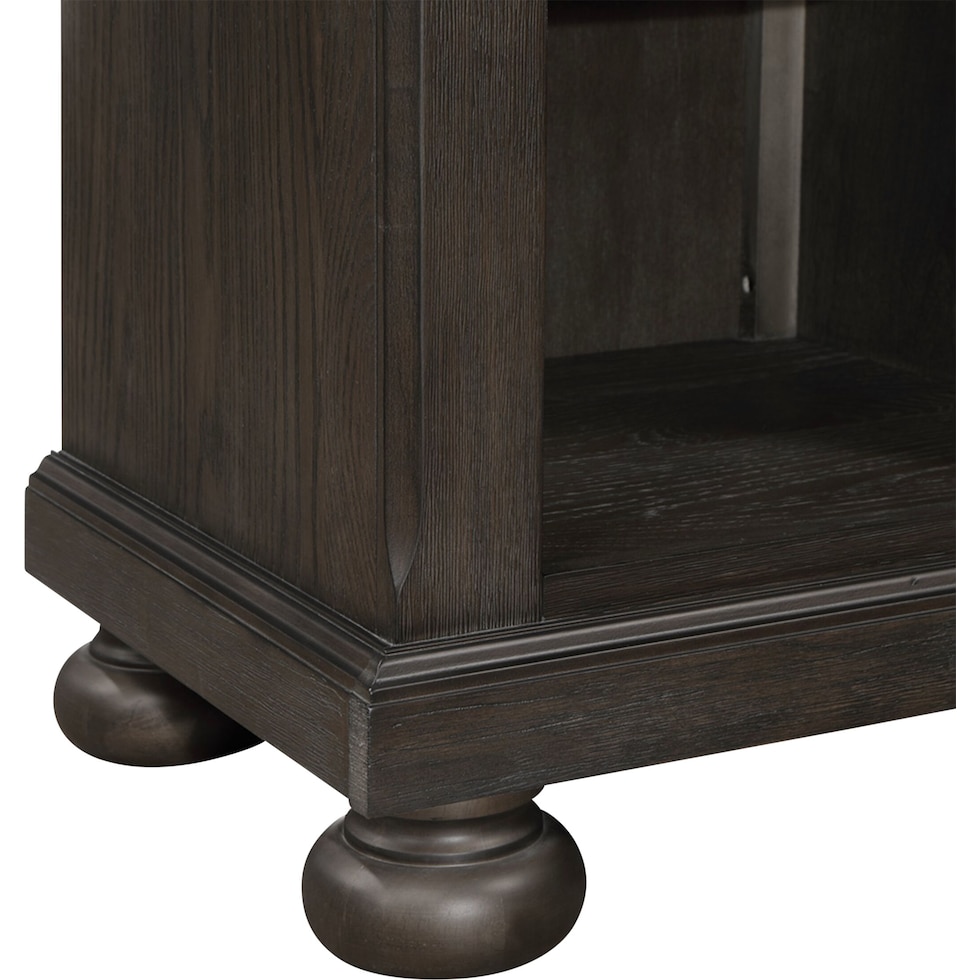 hanover youth bedroom dark brown nightstand   