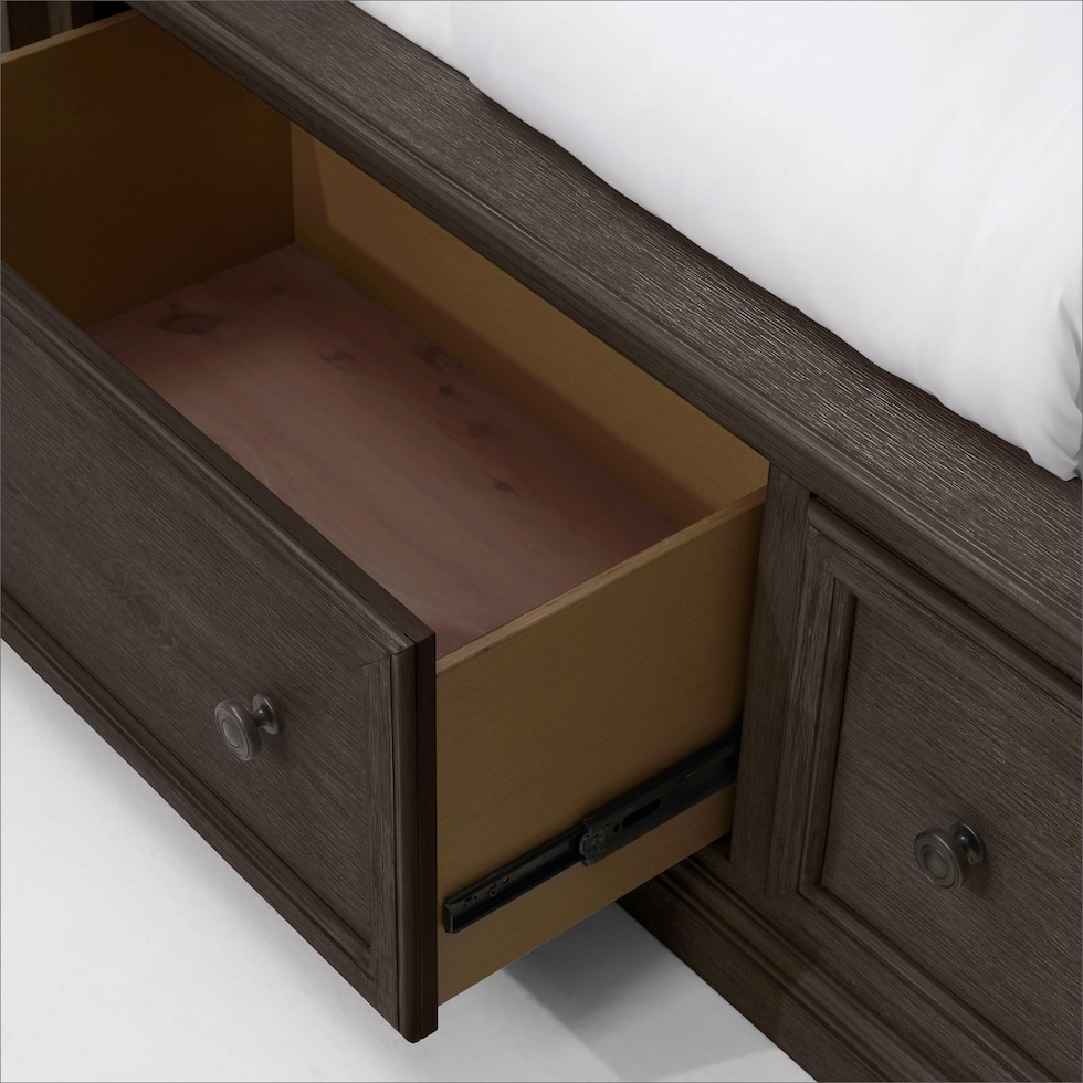 hanover youth bedroom dark brown twin bed   